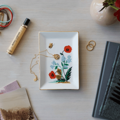 Rifle Paper Co. | Bandejita para Joyas/Llaves - Poppy Botanical