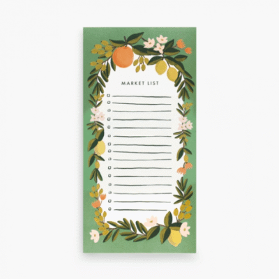 Rifle Paper Co. | Bloc de Notas - Lista de la compra - Citrus Floral