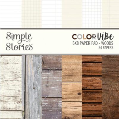 Simple Stories | Bloc de Papeles Pequeños Color Vibes - Woods- 15x 20 cms