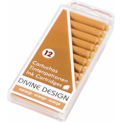 Divine Design | Pack de 12 Cartuchos de tinta estilográfica - Color Ocre