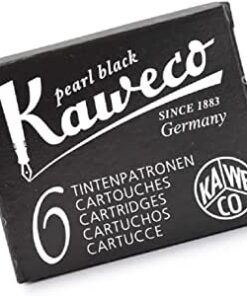 6 cartuchos de tinta negra kaweco para plumas estilográficas