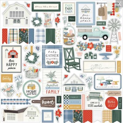 Carta Bella | Hoja de Pegatinas 30 x 30 cms - Farmhouse Summer