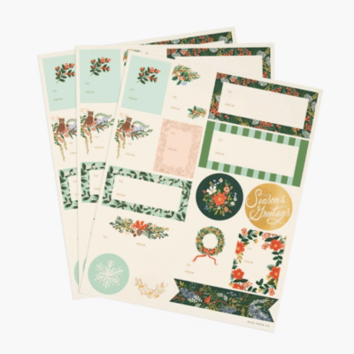 Rifle Paper Co. | 3 Hojas de pegatinas - Winter Floral
