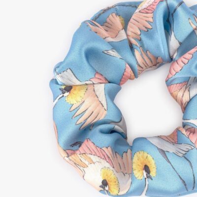 Alternative view of WOUF | Pack de 2 Scrunchies - Imperial Heron & Botanic