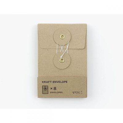 Traveler's Company |Pack de 8 sobres kraft - Tamaño S - Gris