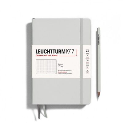 Leuchtturm 1917 | Notebook mediano A5 - Tapa Blanda - Hoja de puntos - Natural Gris Claro