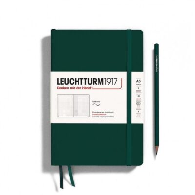 Leuchtturm 1917 | Notebook mediano A5 - Tapa Blanda - Hoja de puntos - Natural Verde Bosque