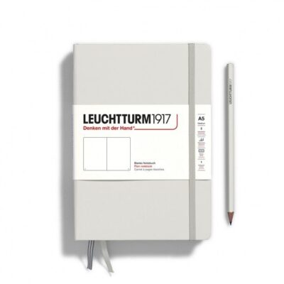 Leuchtturm 1917 | Notebook mediano A5 - Tapa Dura - Hoja de puntos - Natural Gris Claro