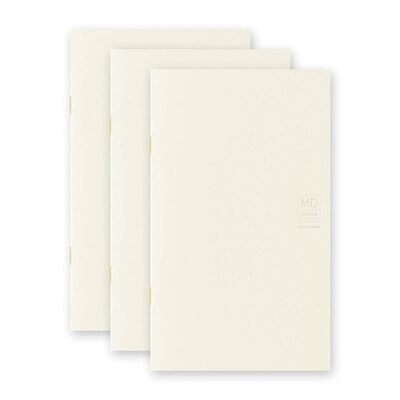 Midori MD Paper | Pack de 3 cuadernos - Interior Cuadraditos - B6 Slim