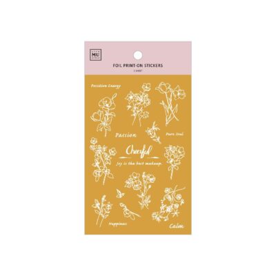 MU Lifestyle | Pegatinas Transferibles Foil Dorado - N.001