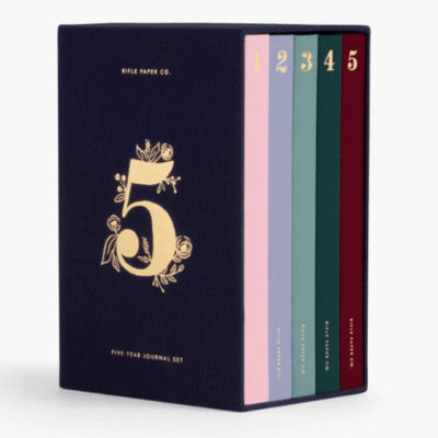 Rifle Paper Co. | Set de 5 Diarios de Recuerdo de 5 años