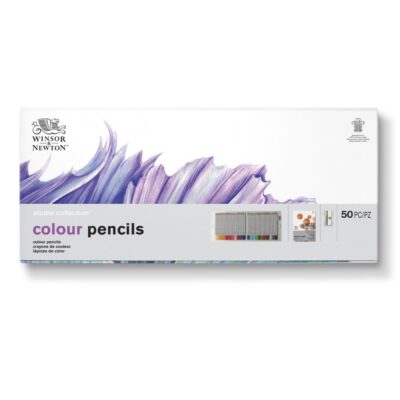 Winsor & Newton | Set Caja de 48 Lápices de Colores Bloc Sacapuntas Studio