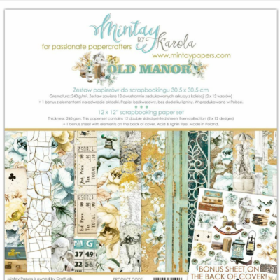 Mintay | Set Papeles Scrapbooking 30 x 30 - Old Manor