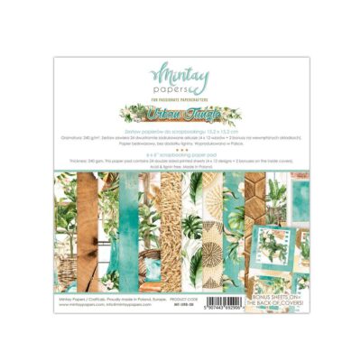 Mintay | Set Papeles Scrapbooking  15 x 15 cms - Urban Jungle