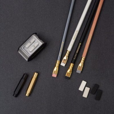 Blackwing | Set Iniciación -  Caja 4 lápices Sacapuntas Guardapuntas Gomas - Imagen 3