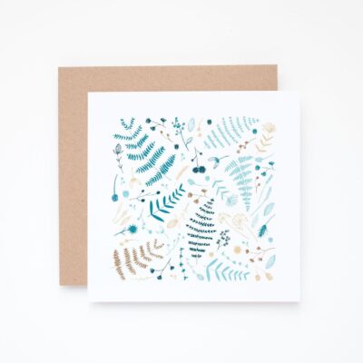 Nathalie Ouederni | Tarjeta de Felicitación - Winter Leaves