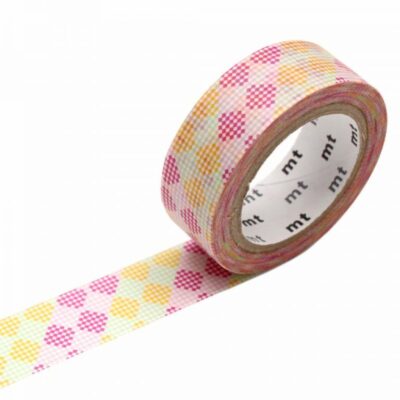 MT | Washi Tape - Checkers Stripe Pink