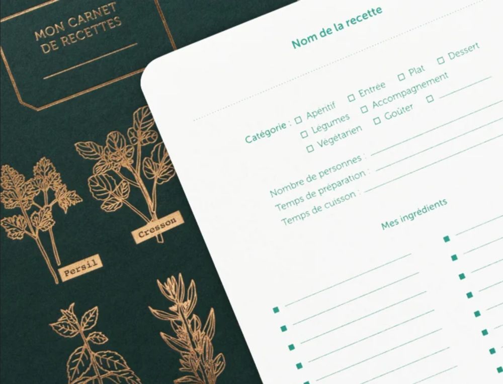 Les Editions du Paon | Cuaderno de Recetas - Mes Aromates Vert Sapin - Imagen 2