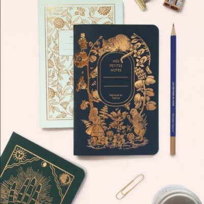 Les Editions du Paon | Libreta Cosida - Wonderland Bleu Marine - Imagen 2