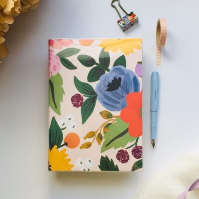 Midori | Cuaderno Codex (Gordito/día Página) con Cubierta Rifle Paper Co. - Vintage Blossoms
