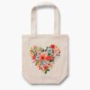 Tote Bag Floral Heart