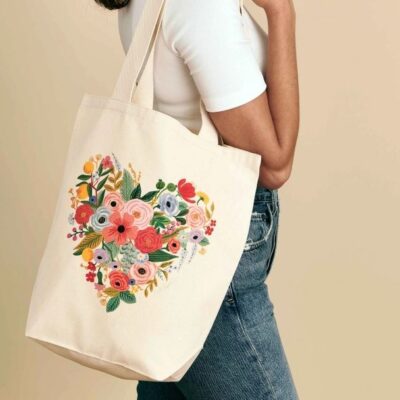 Tote Bag Floral Heart