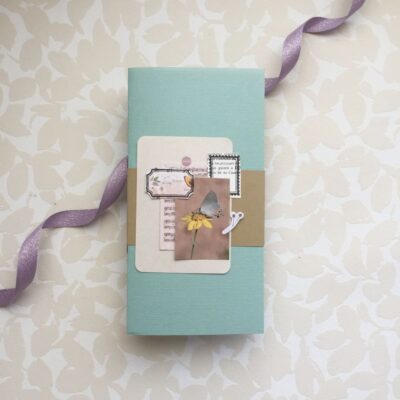 Trece Ideas | Journal Verde Vintage con Fajín