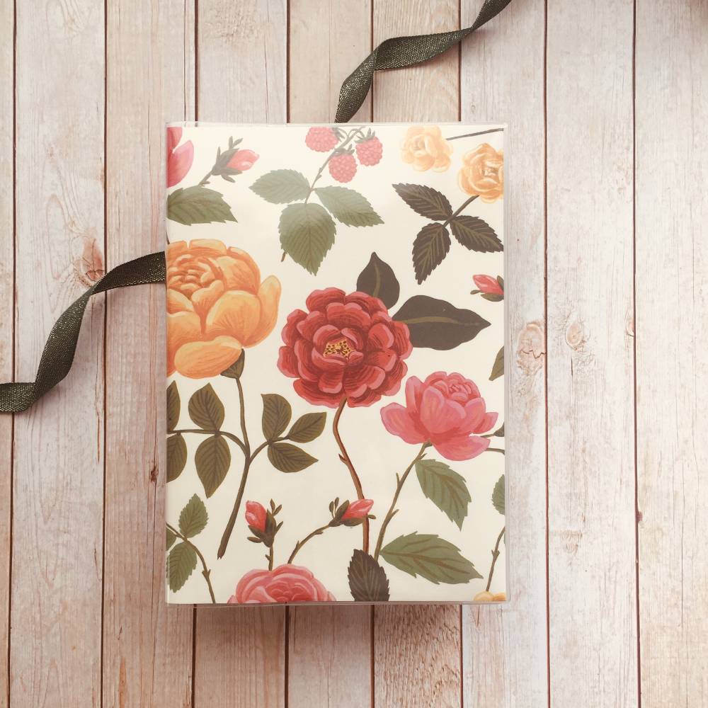 Midori | Cuaderno Codex (Gordito/día Página) con Cubierta Rifle Paper Co. - Roses