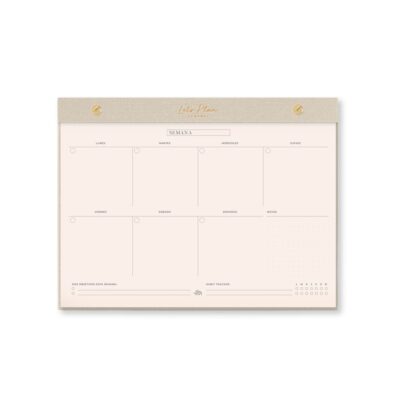 The Great Moustache | Notepad Semanal - Let´s plan - Beige Arena
