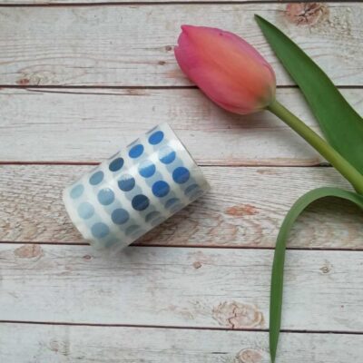 Dailylike |  Rollo de Pegatinas de circulitos- Azules vivos y apagados