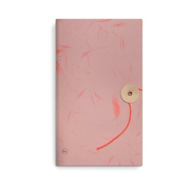 Tinne+Mia | Cuaderno con cubierta y cierre Japonés - Coral Feathers