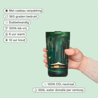 IZY Bottles B.V. | Taza Térmica - 350ml - Bamboo Glow - Imagen 4